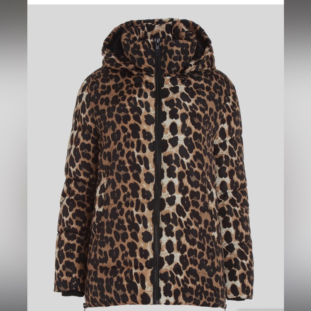 Apparis Elizabeth leopard puffer coat